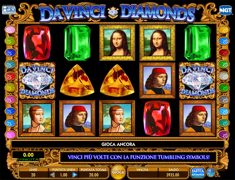 Da Vinci Diamonds screen demo